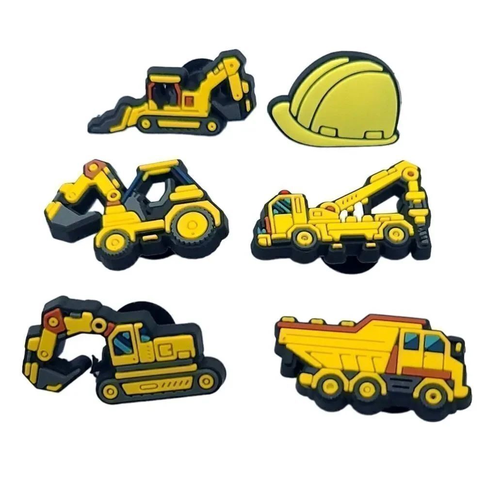 CAT Construction Trucks Vehicles 🌟 Rubber Shoe Charms Jewelry Dump Truck